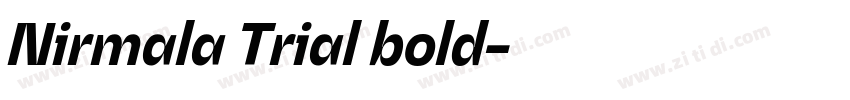 Nirmala Trial bold字体转换